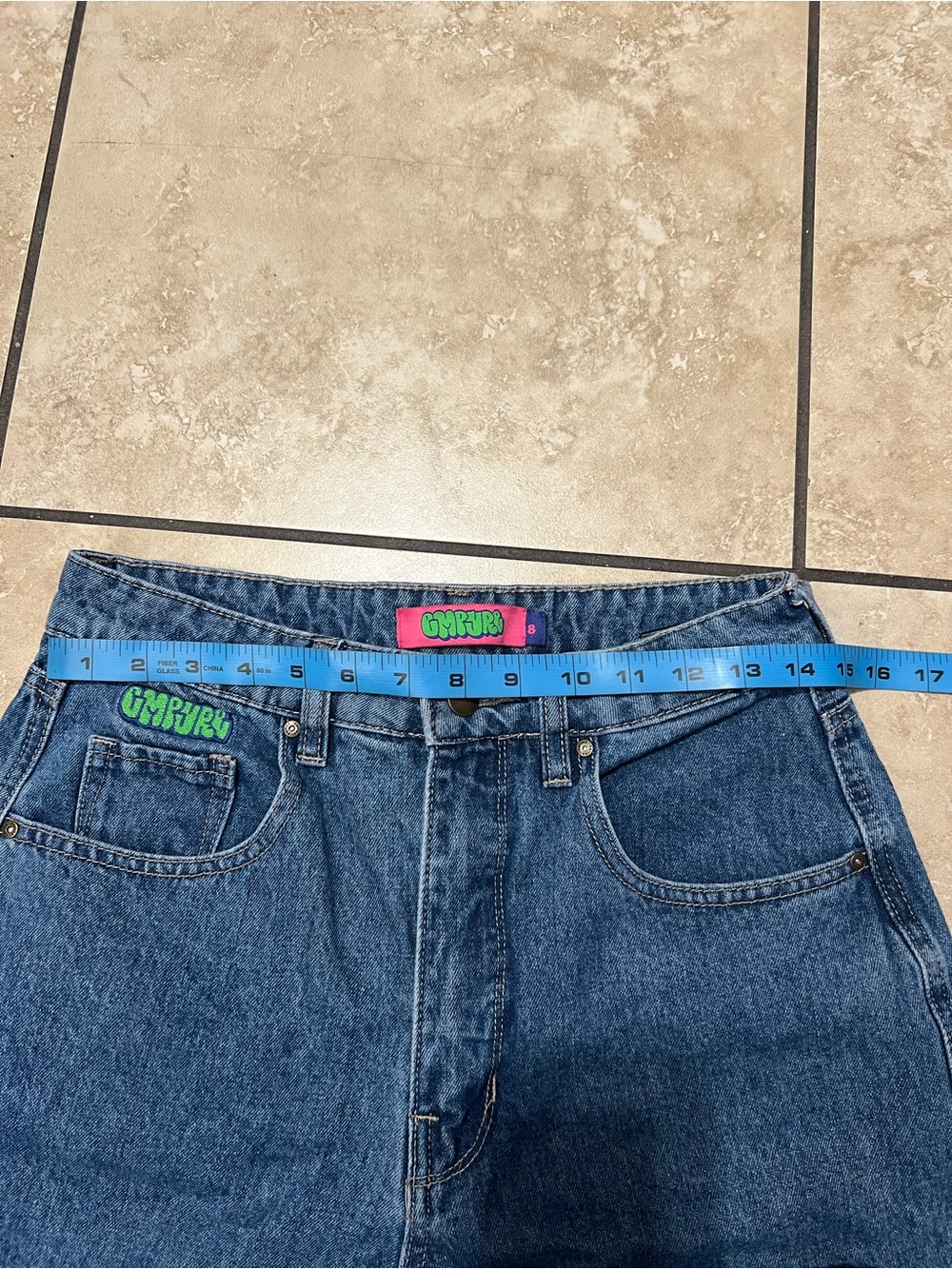EMPYRE TORI SCORPION EMBROIDERED LOOSE FIT SKATE JEANS Inseam 31 - Picture 4 of 7